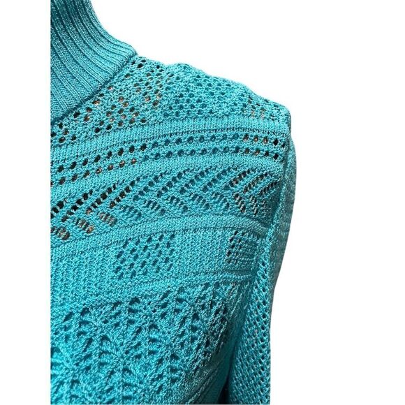 St. John Collection Women's Blue Knit Tank & Cardigan Set 2 piece Size 8 - Picture 9 of 16